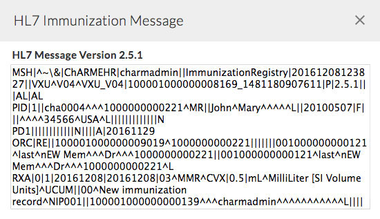 Pediatric Immunization Registry