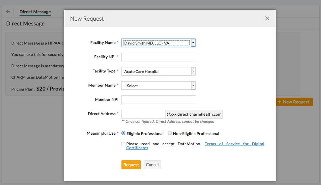 Direct Message Request
