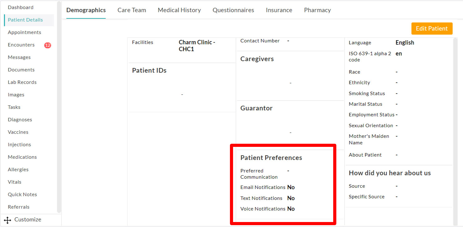 Disable Text/Voice Notifications