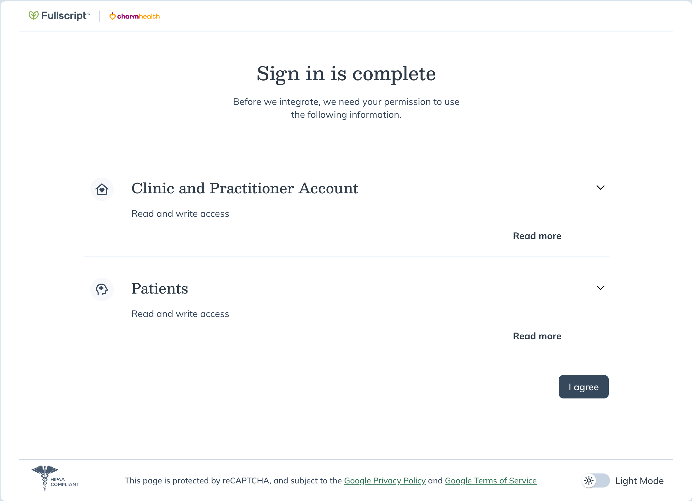 FullScript Terms Page