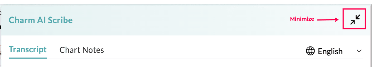 Minimize Charm AI Scribe