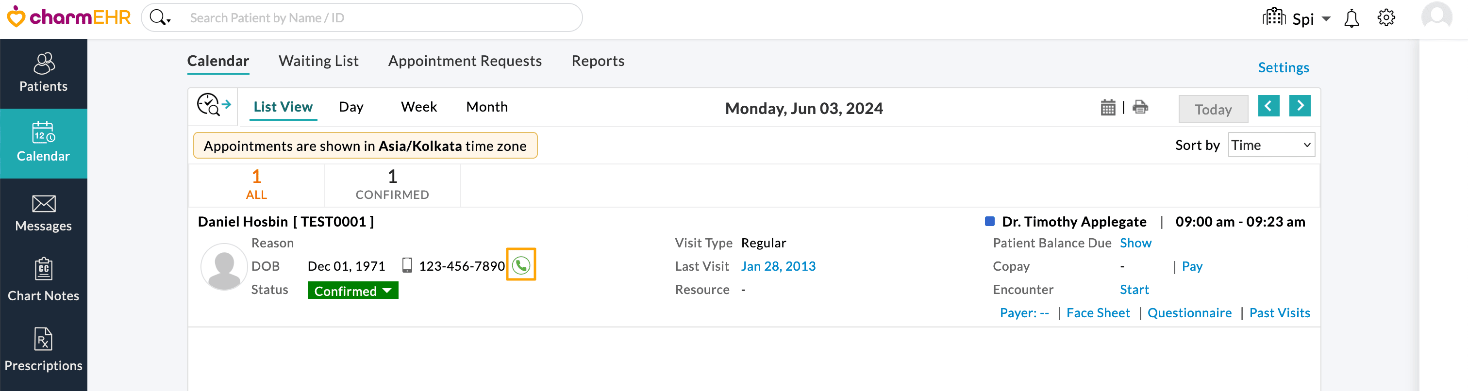 Phone Calls Calendar