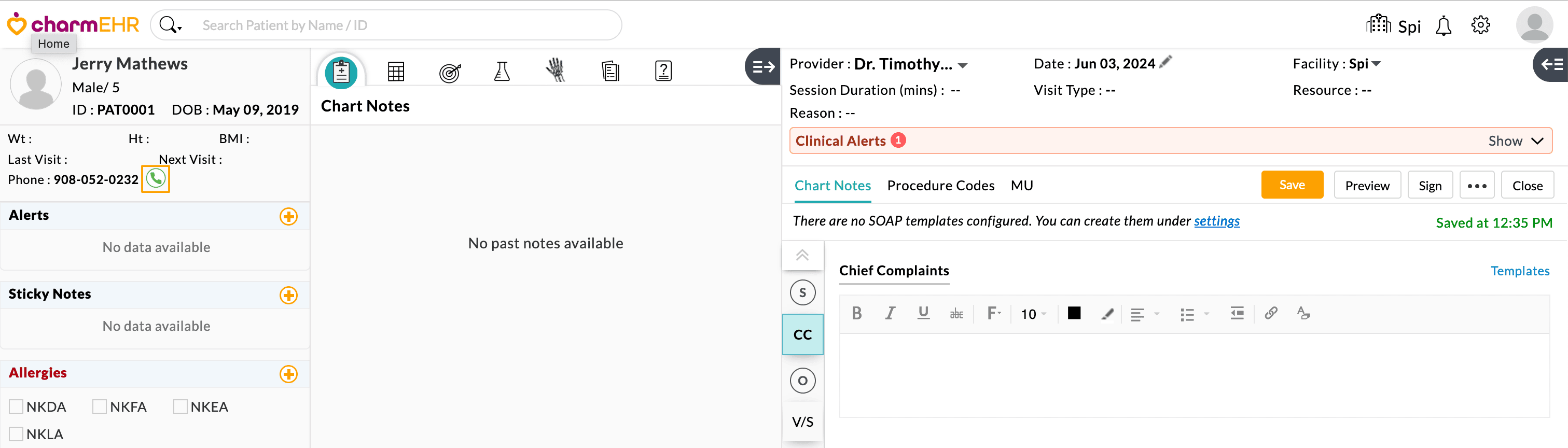 Phone Calls Charting 360 View