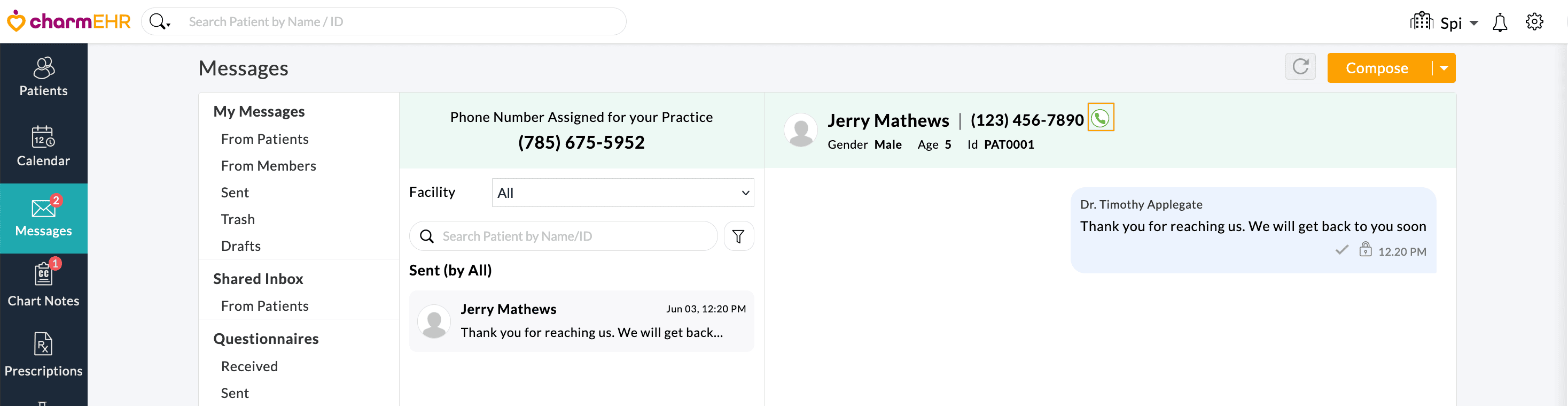 Phone Calls Messages