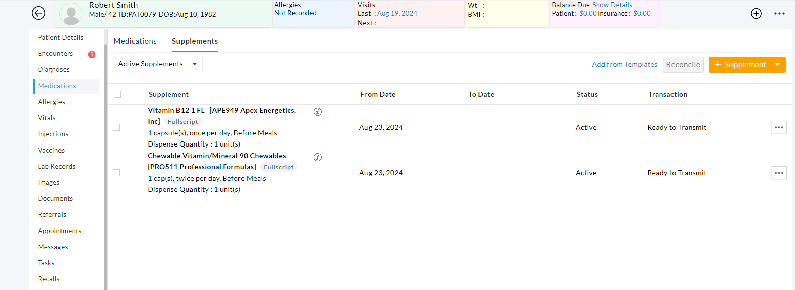 Ready to Transmit From Supplements