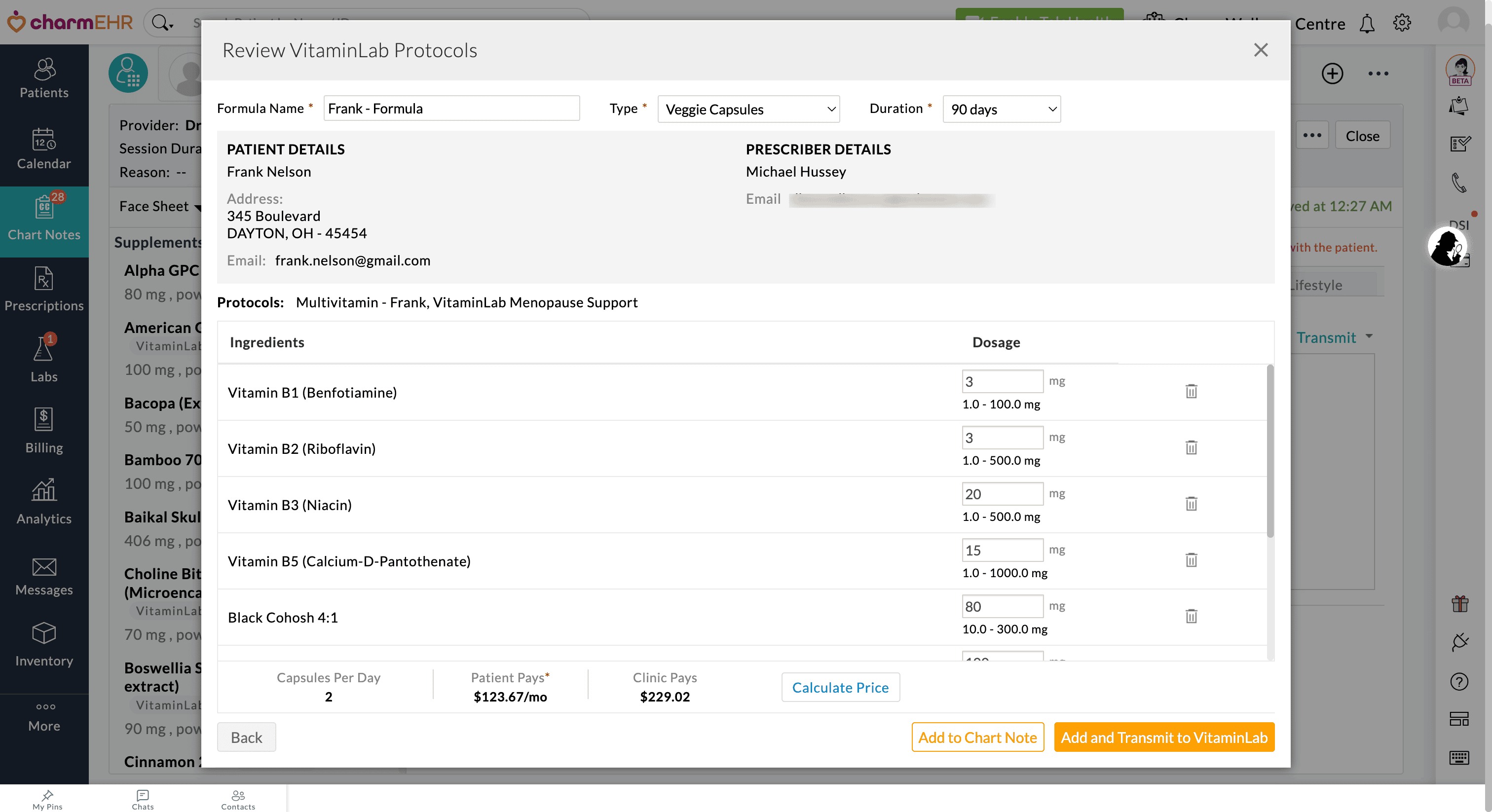 Review VitaminLab Protocols