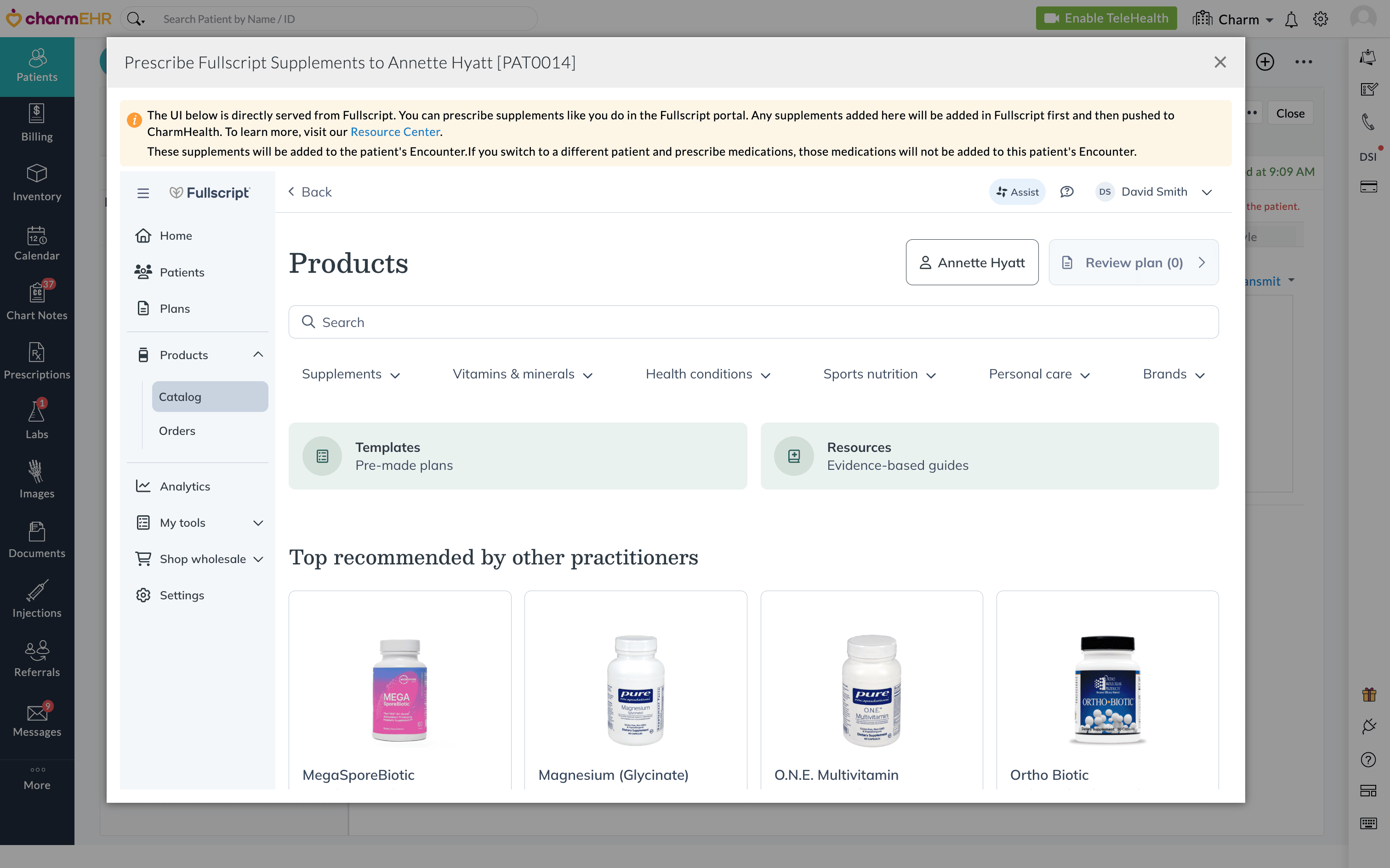Search FullScript Products