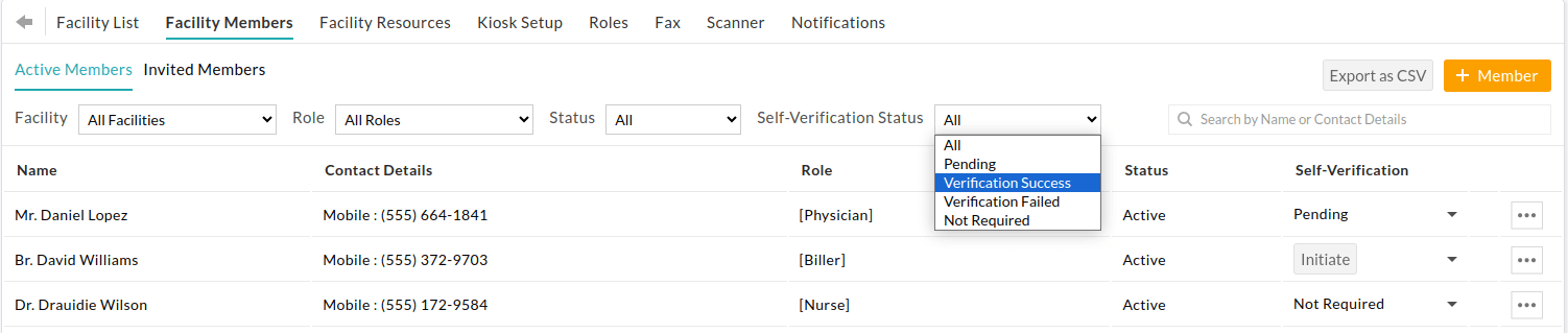 Self-Verification Status
