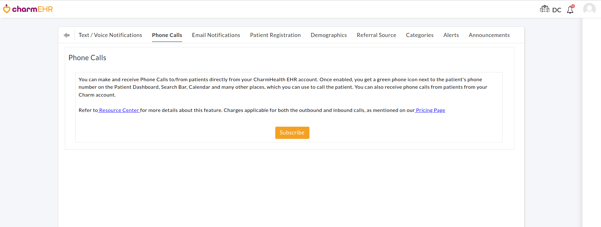 Subscribe Phone Calls