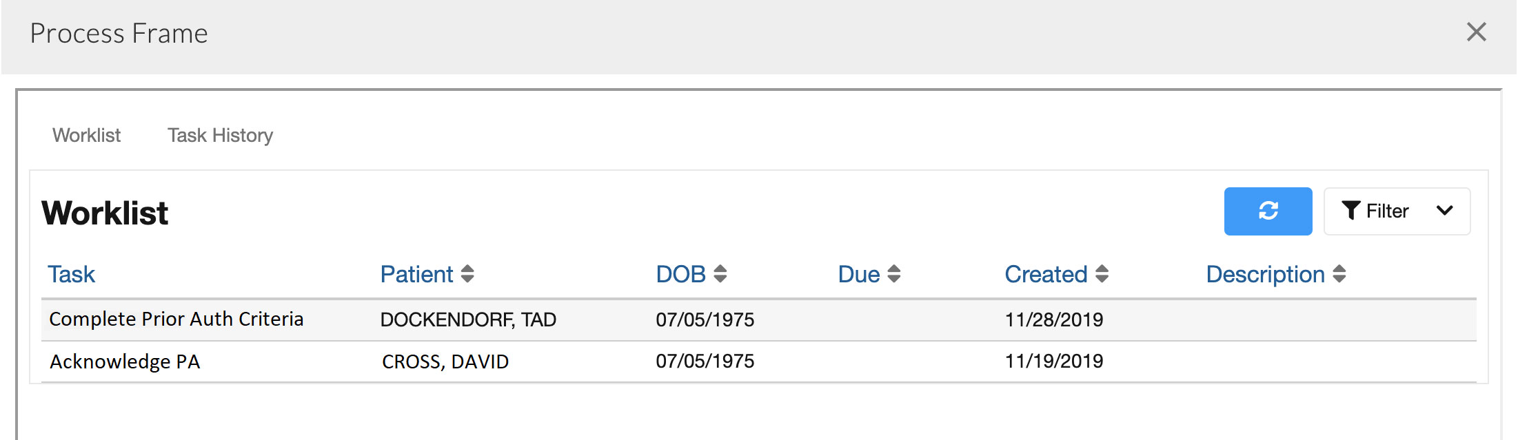 Surescript Worklist View
