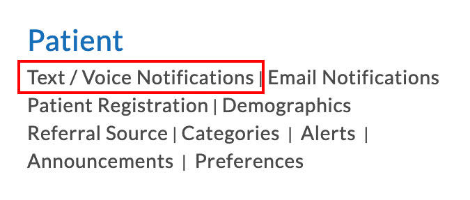 Text/Voice Notifications Option