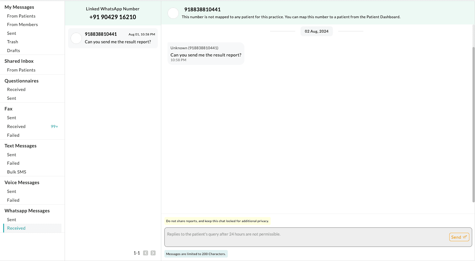 Unknown Patient Mapping