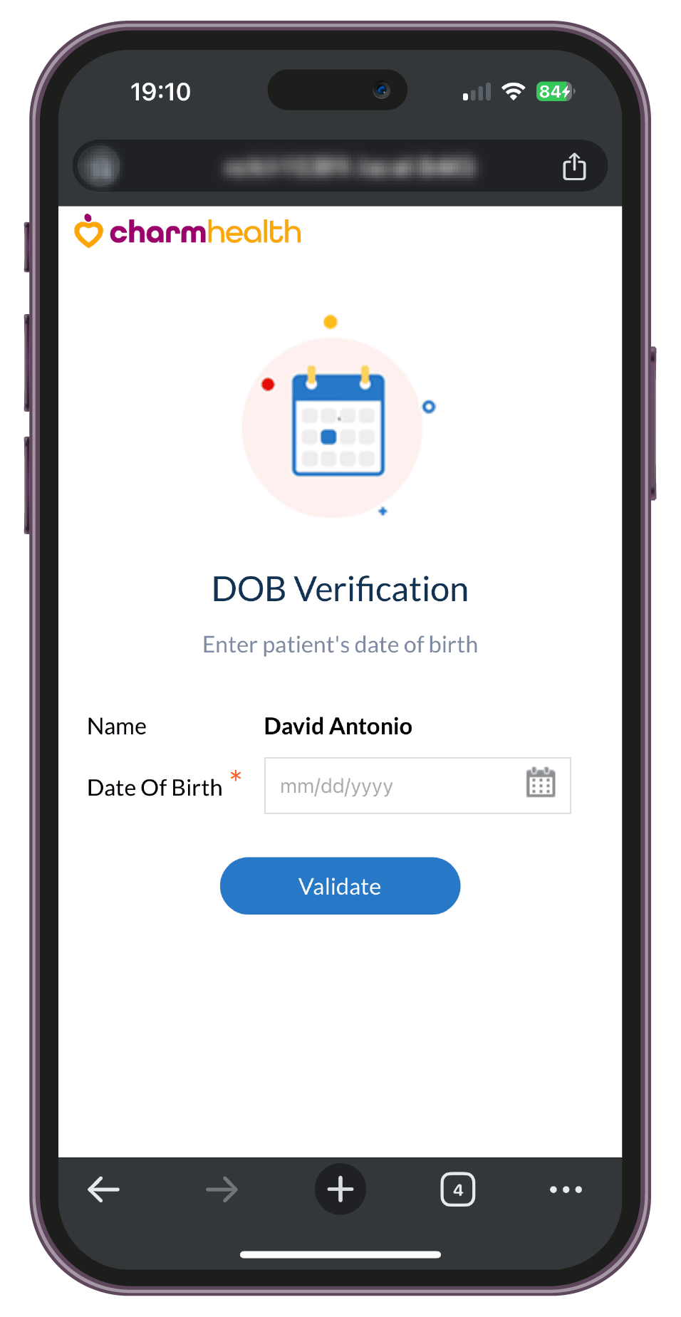 WhatsApp Notification Message to Patient Mobile