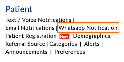 WhatsApp Notification option