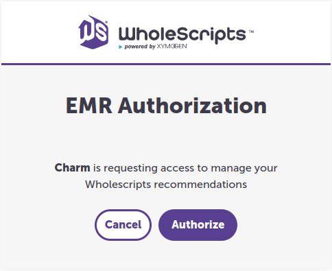 WholeScripts Authorization