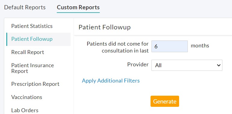 Patient Followup Report