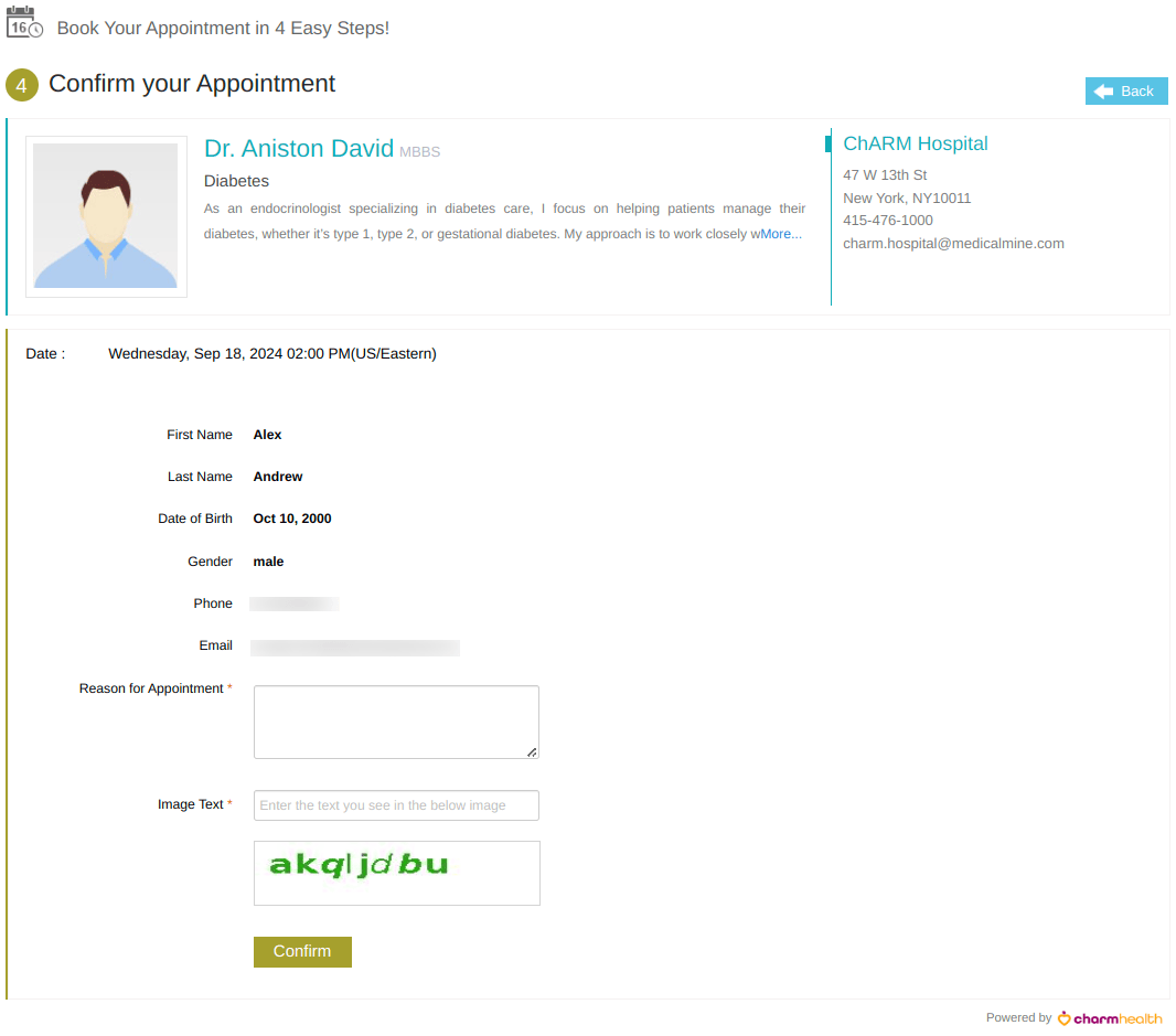 Confirm Your Appointment