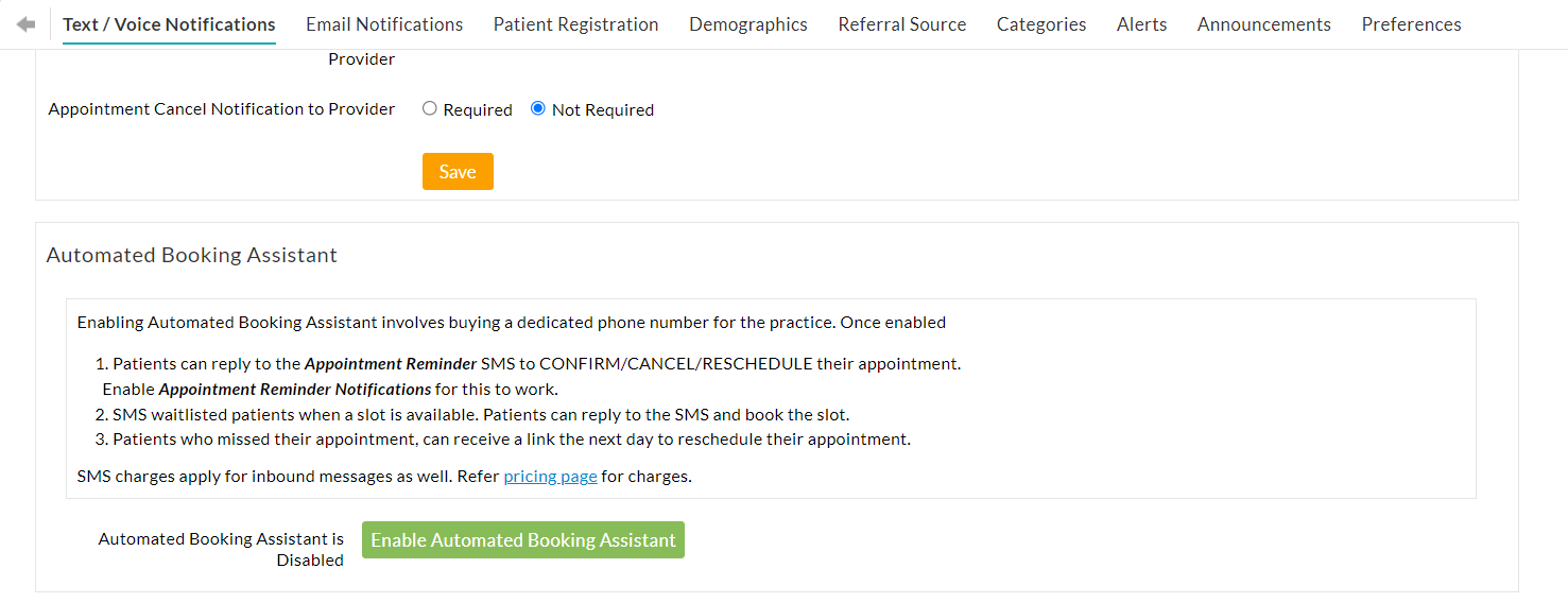 Enable Booking Assistant