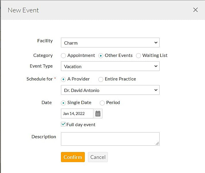 Full Day Event Scheduling