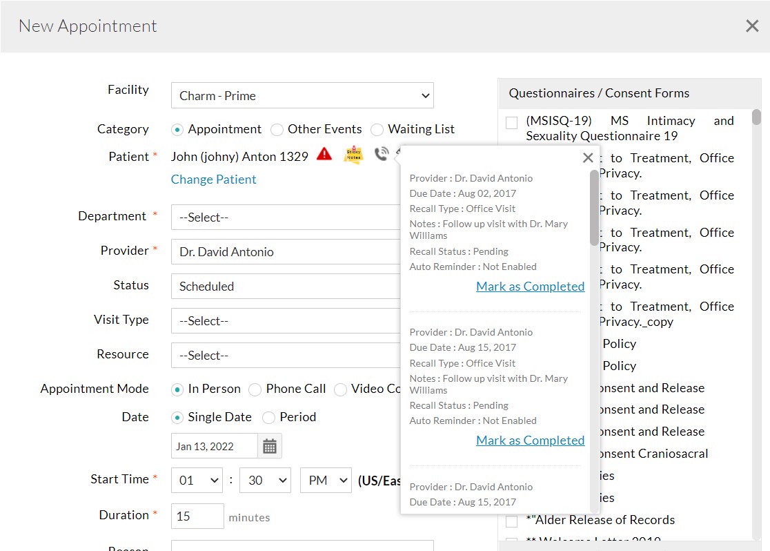 Notification in Calendar
