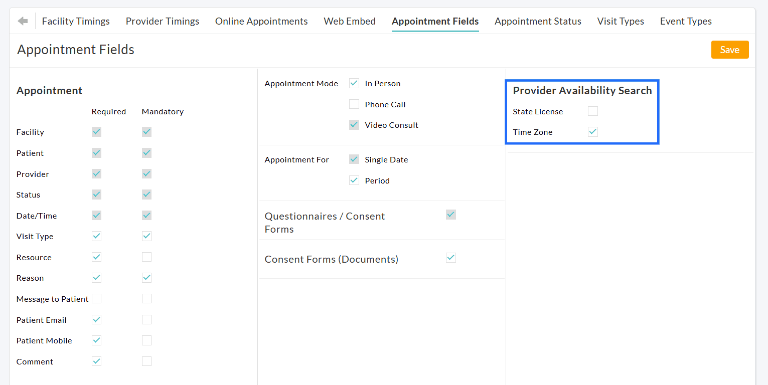 Provider Availability Searc