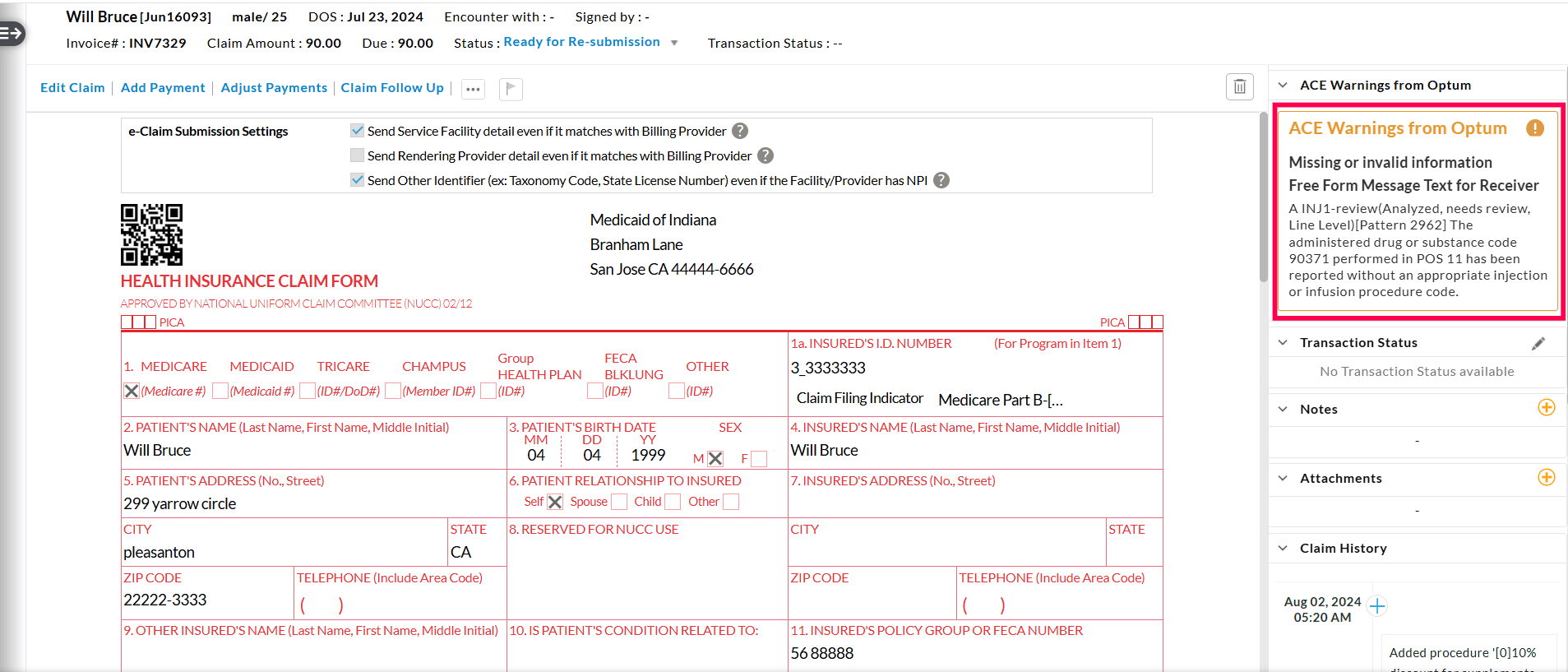 ACE Warnings from Optum