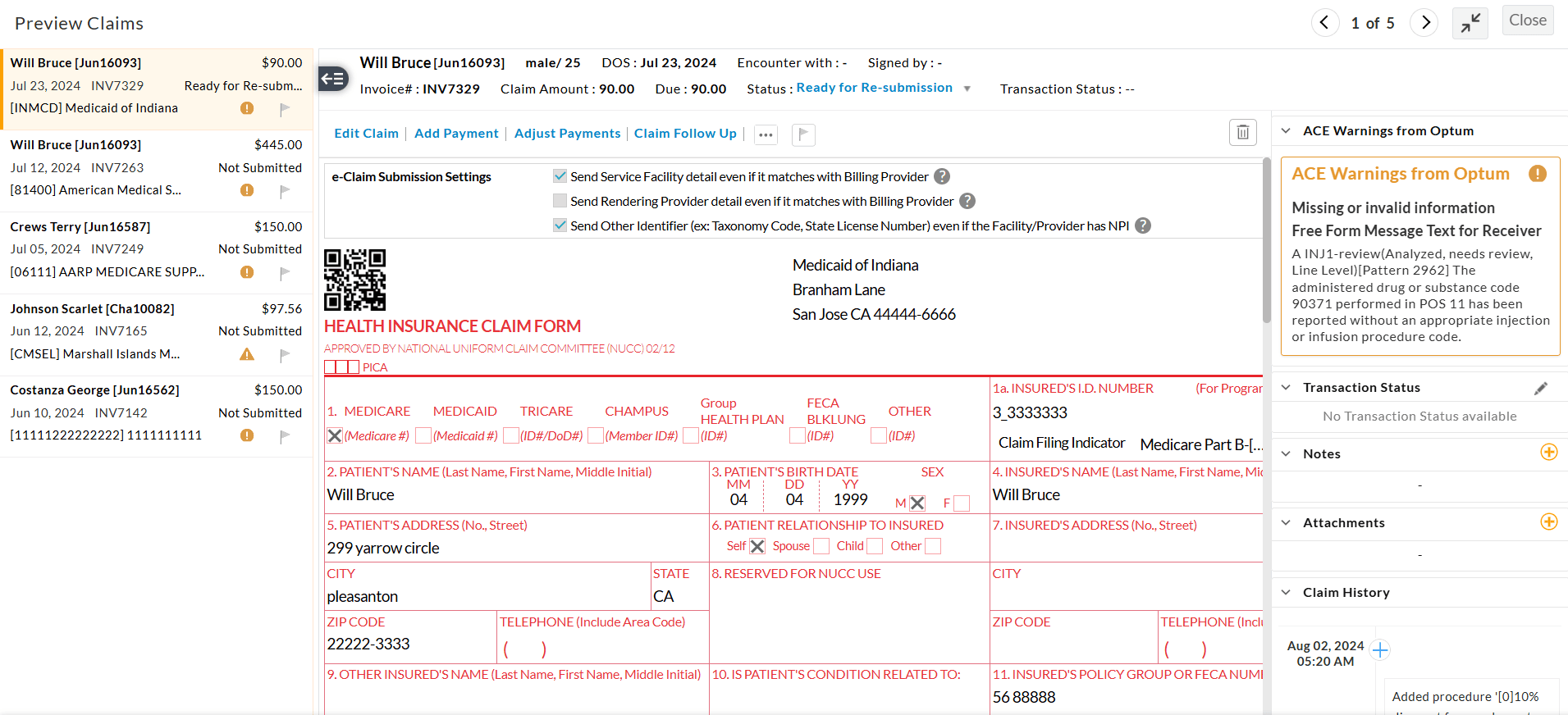 ACE Warnings from Optum