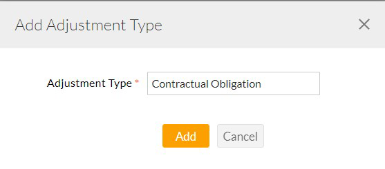 Add Adjustment Type