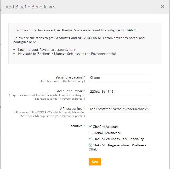 Add Bluefin Beneficiary