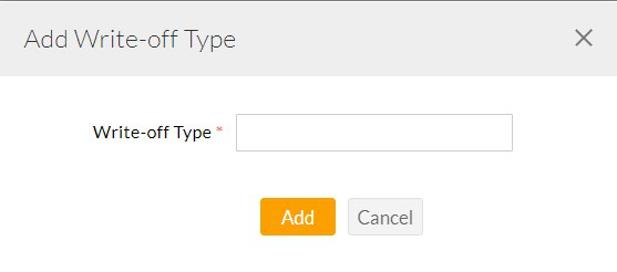 Add Write-Off Type