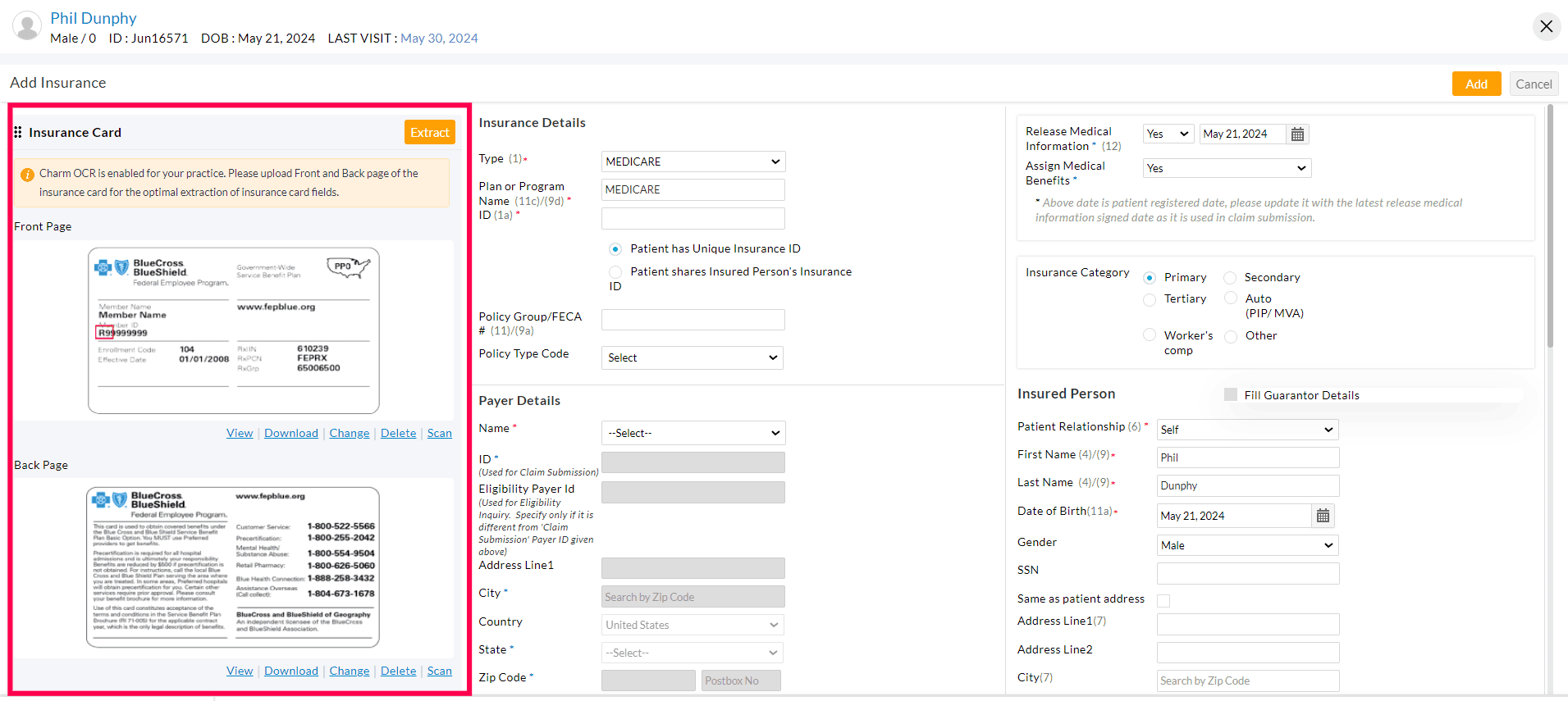 Added Insurance Card