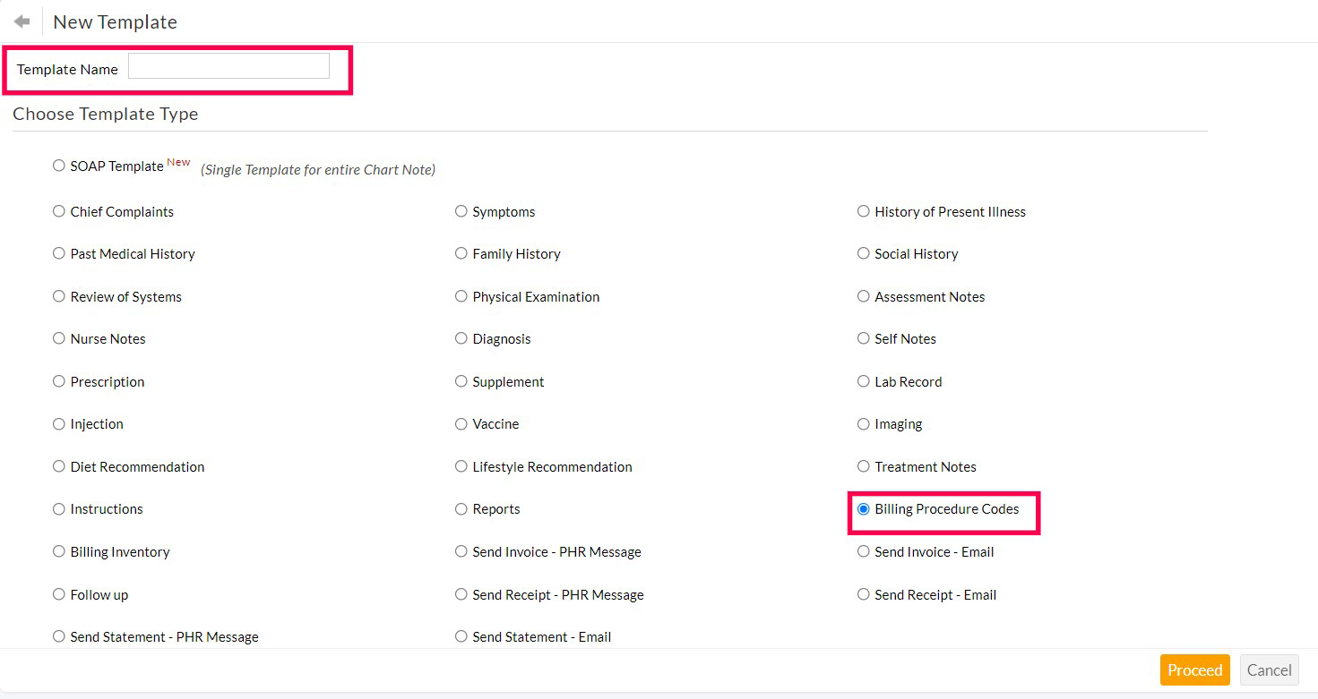 Billing Procedure Template