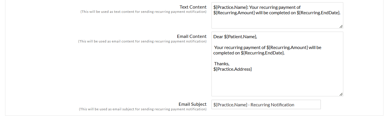 Bluefin Default Email Text Content