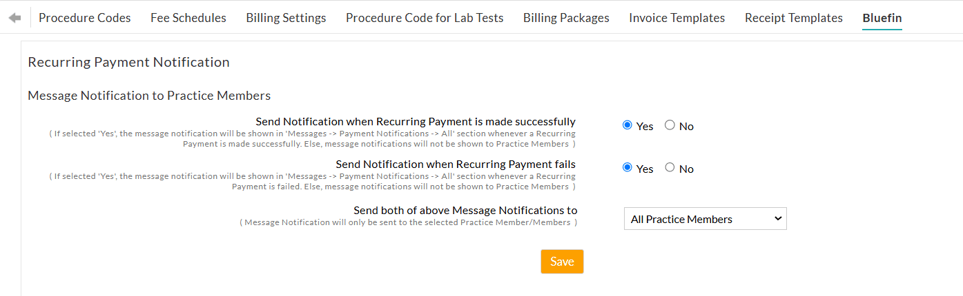Bluefin Recurring Payment Notification