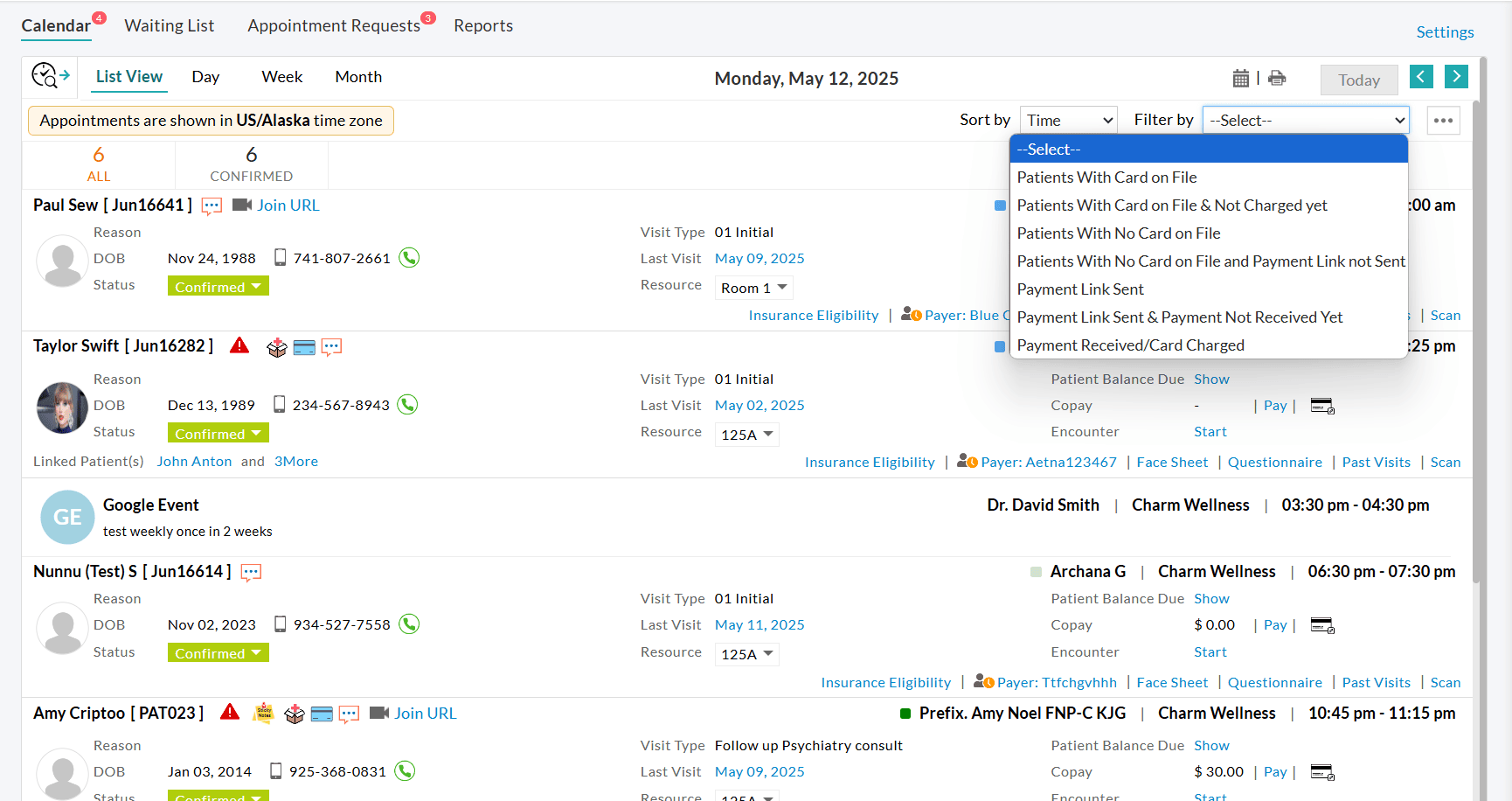 Bulk Send Payment Links from Calendar