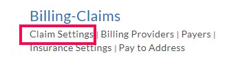 Claim Settings Option