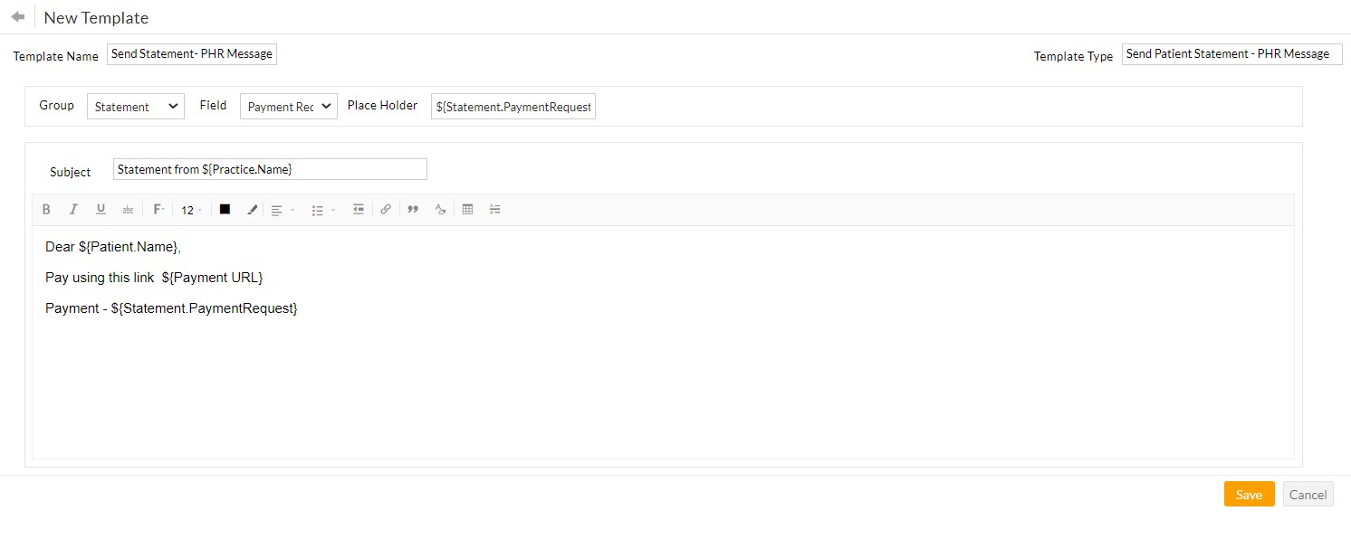 Creating Statement Templates