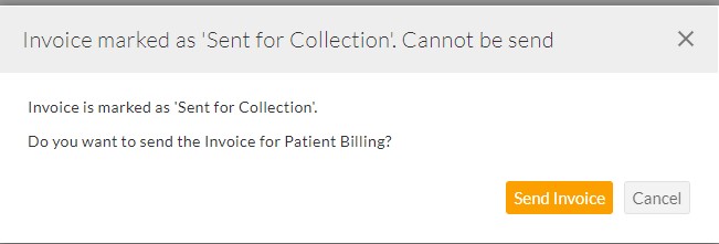 Invoice Marked as Sent for Collection