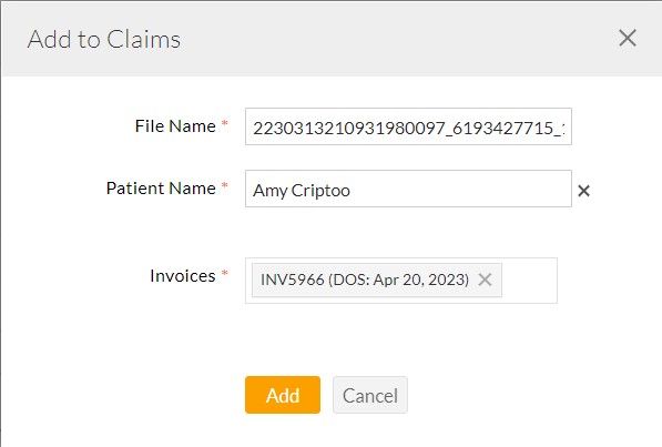 Map Fax Message to Claim