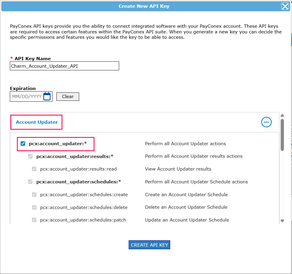 Payconex Account Updater
