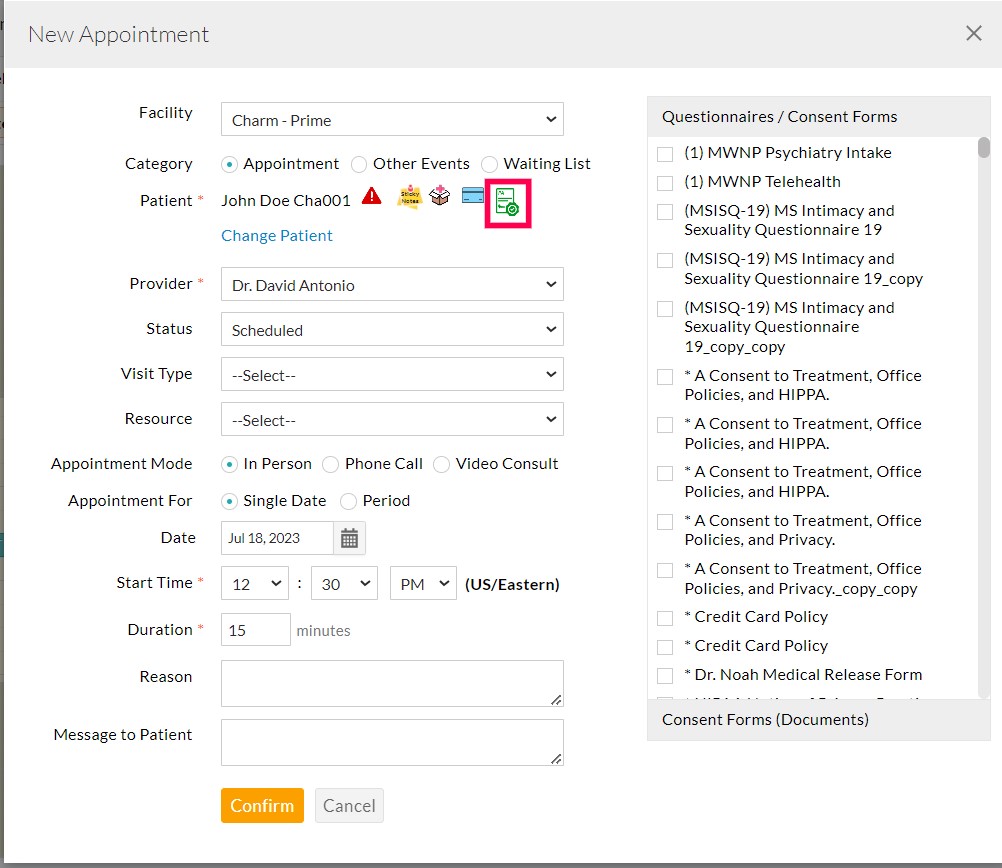 Prior Authorization Option Appointment