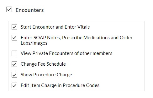 Role Based Fee Schedule Access