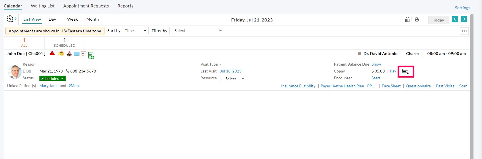 Sale Transactions from Calendar