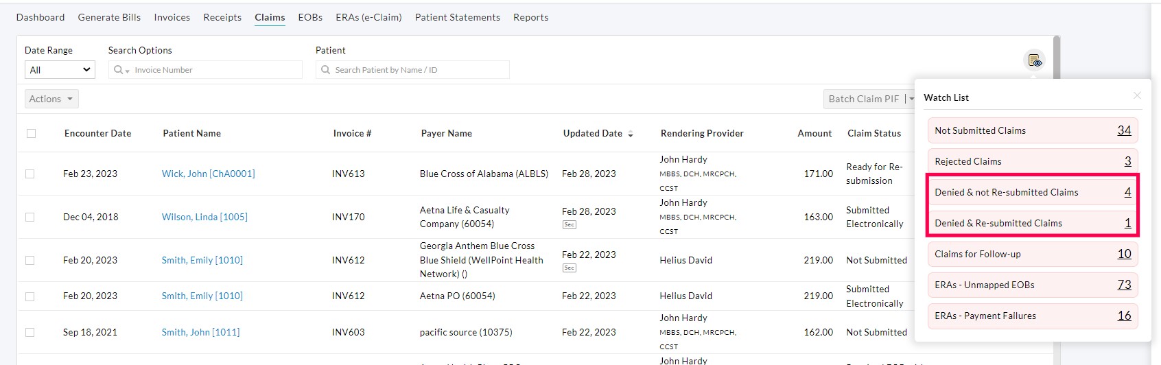 Watchlist Denied Claims