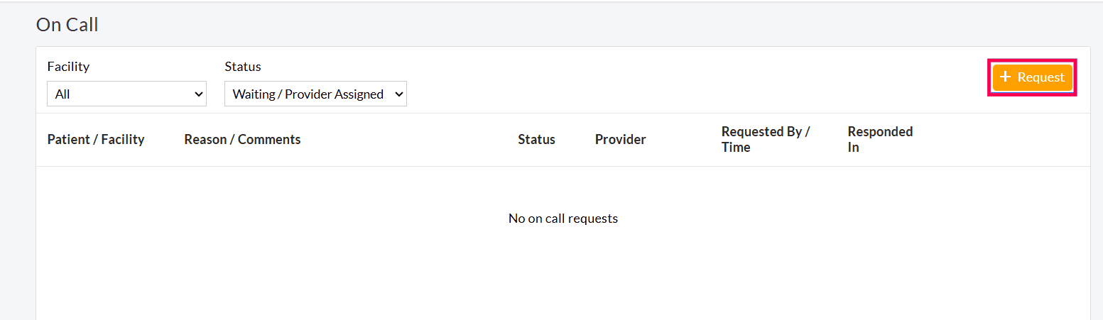 Add On Call Request