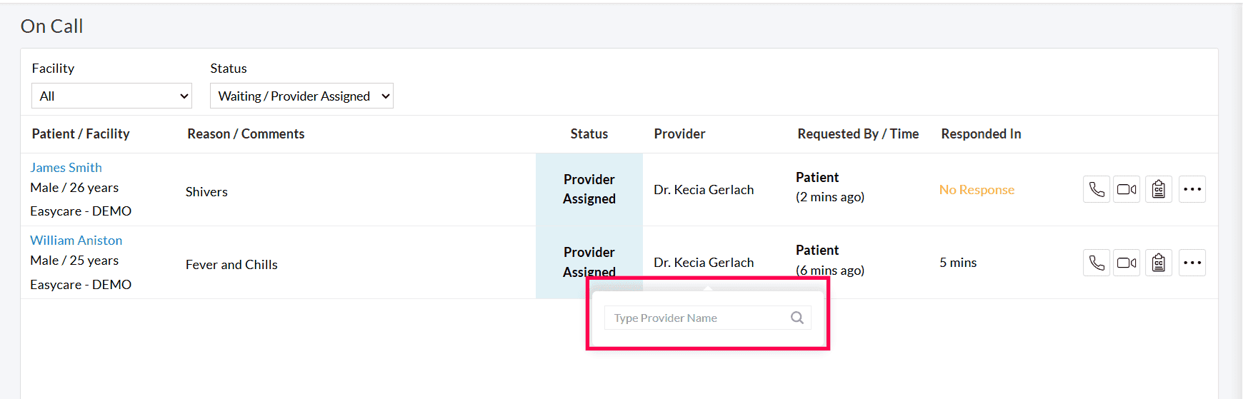 Search Provider to Reassign