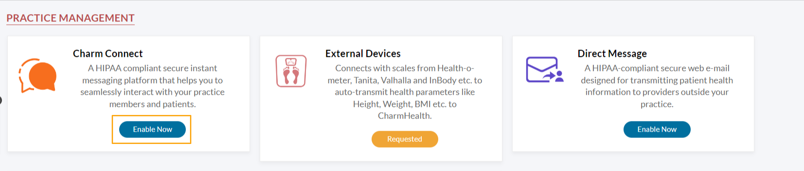 Enable Charm Connect