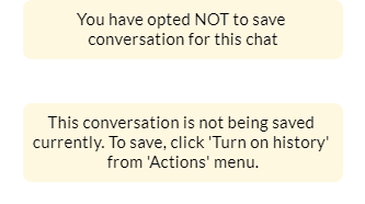 Turn on Chat History