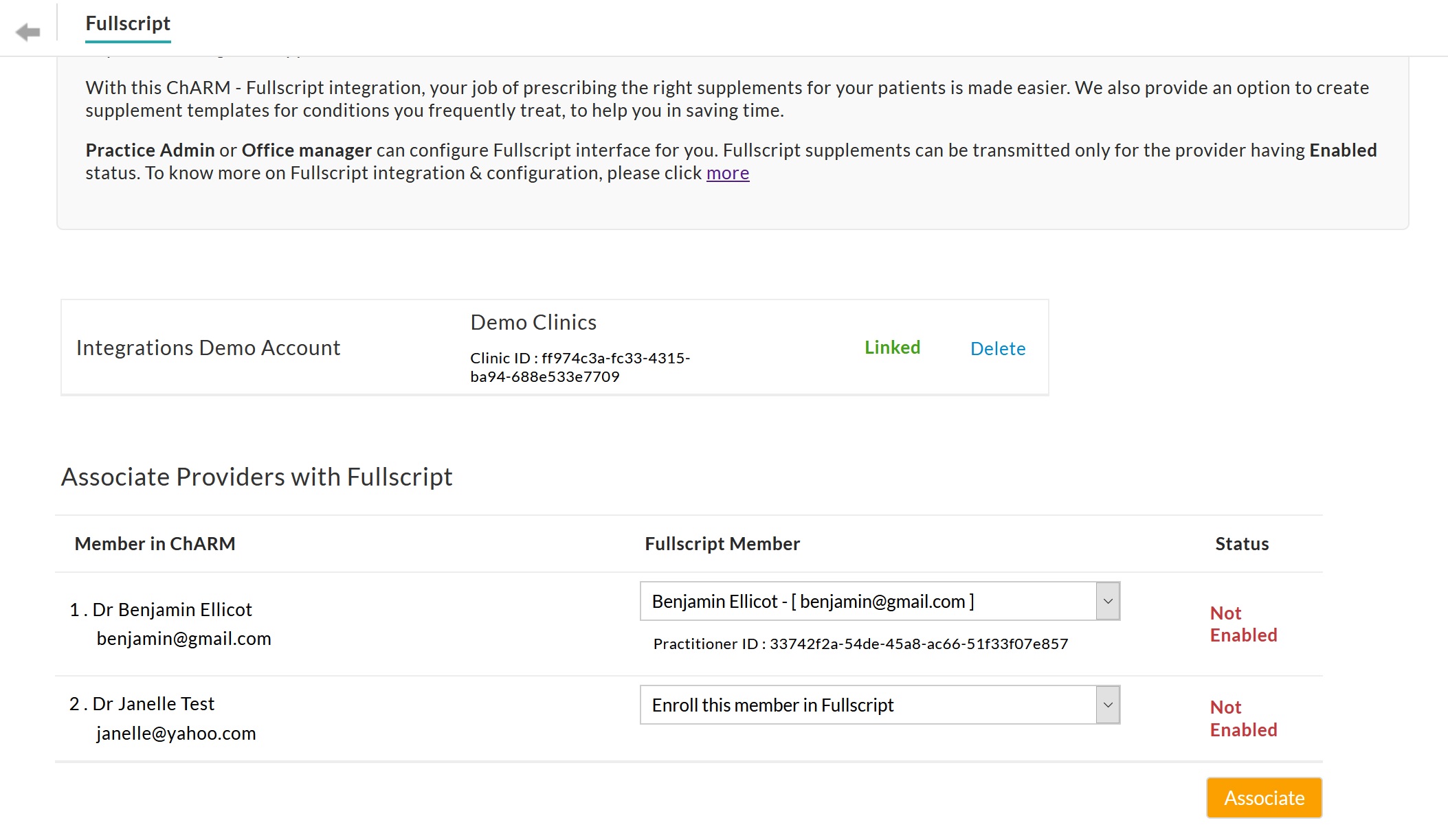 Map Fullscript Providers