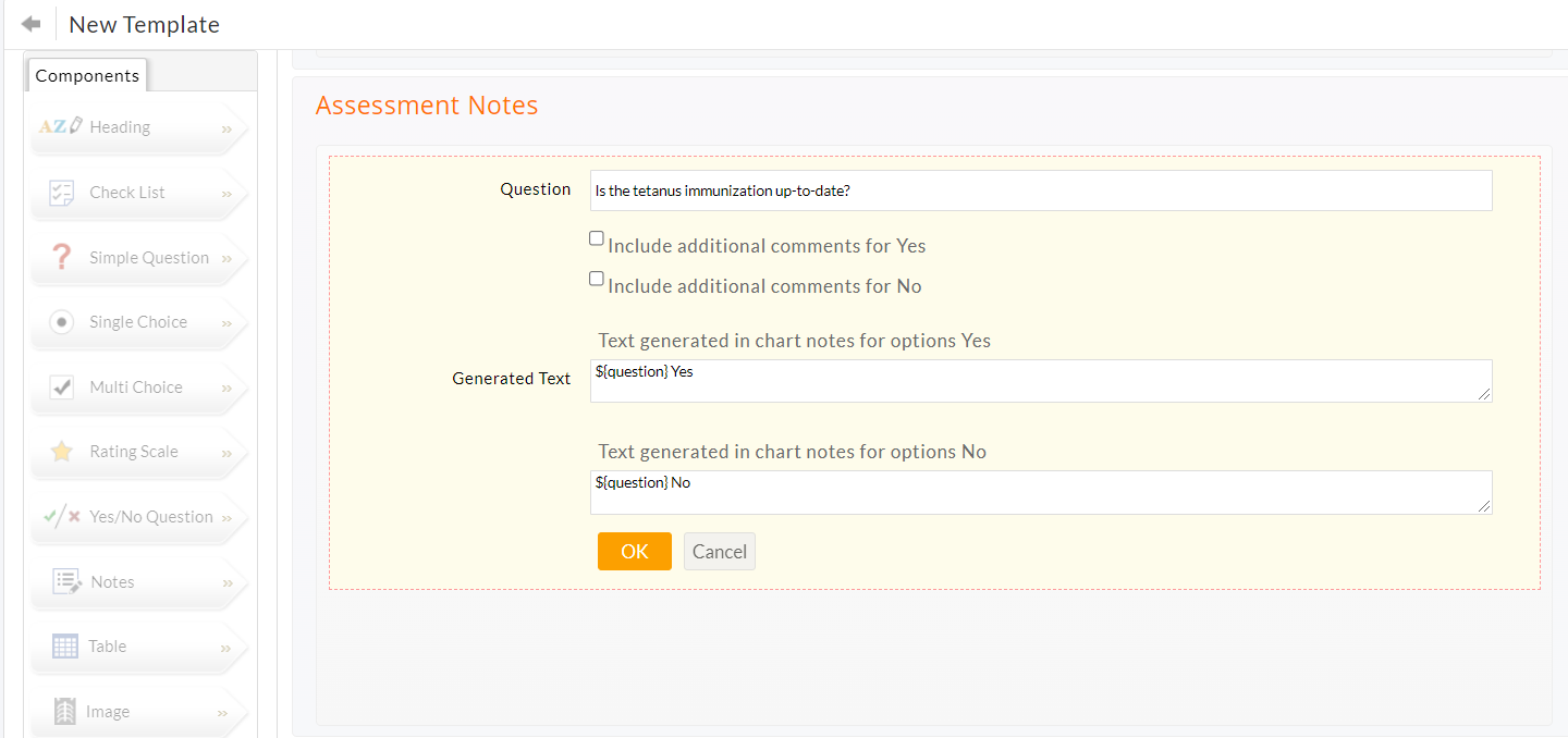 Create Yes/No Question